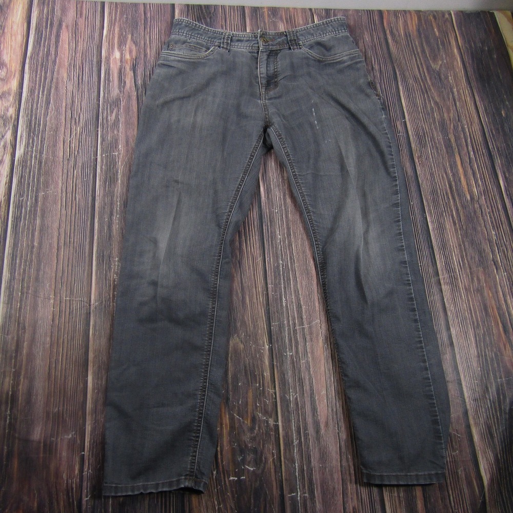 PrAna Jeans Mens 30x30 Gray Charcoal Wash Straight Leg Organic Stretch Denim
